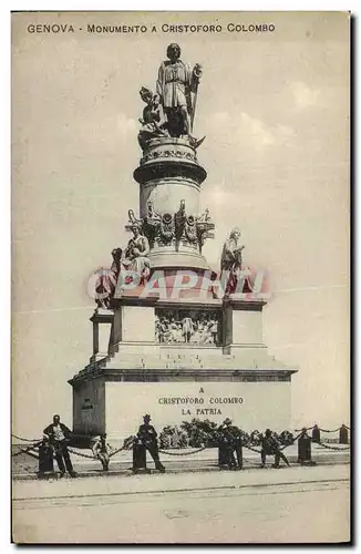 Cartes postales Genova Monumento a Cristoforo Colombo Christophe Colomb