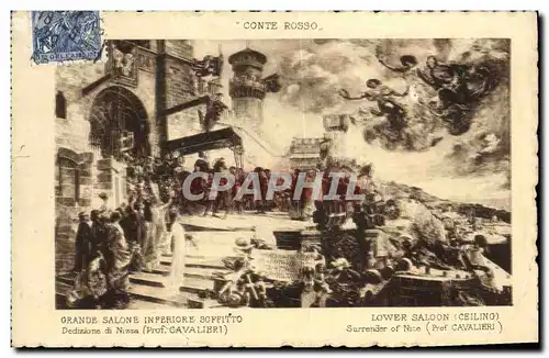 Cartes postales Conte Rosso Lower Saloon Surrender of Nice