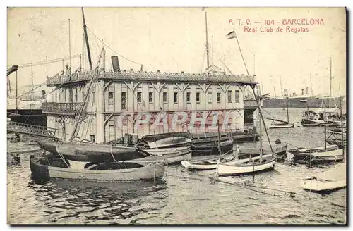 Cartes postales Barcelona Real Club de Regatas Bateaux