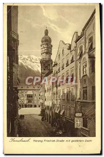 Ansichtskarte AK Innsbruck Herzog Friedrich Strasse mit goldenem Dachl