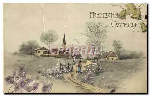 Cartes postales Frohlche Ostern Paques
