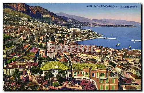 Cartes postales Monte Carlo et la Condamine