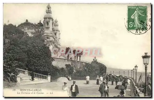 Cartes postales Monte Carlo La Terrasse et le Casino