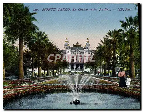 Cartes postales Monte Carlo Le Casino et les Jardins