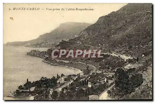 Cartes postales Monte Carlo Vue Prise de Cabbe Roquebrune