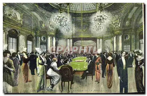 Cartes postales Monte Carlo Casino Autour de la roulette