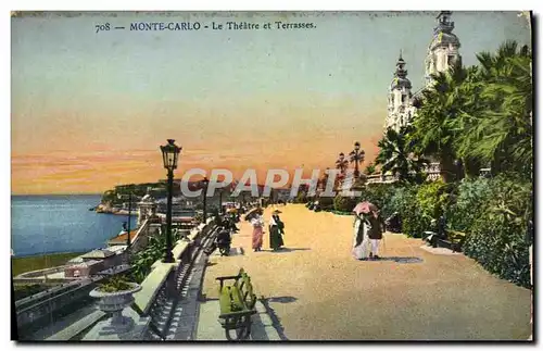 Cartes postales Monte Carlo Le Theatre et Terrasses