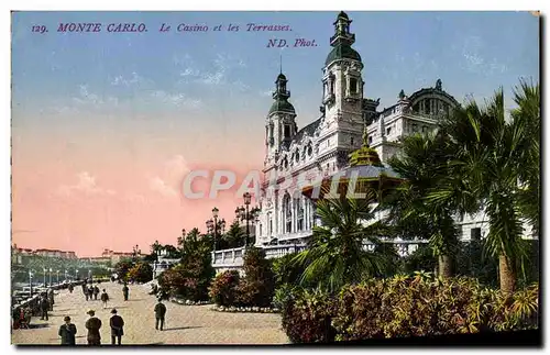 Cartes postales Monte Carlo Le Casino et les terrasses