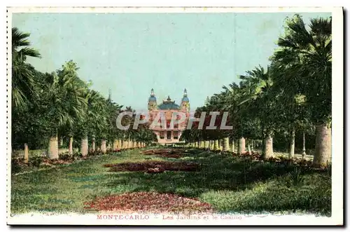 Cartes postales Monte Carlo Les Jardins et le Casino