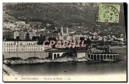 Cartes postales Monte Carlo Vue Prise du Rocher