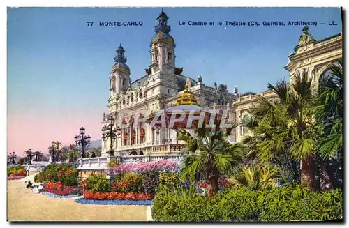 Cartes postales Monte Carlo Le Casino et Theatre