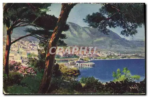 Cartes postales Monte Carlo Vue generale prise des jardins