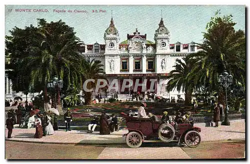 Cartes postales Monaco Monte Carlo Facade du Casino Automobile