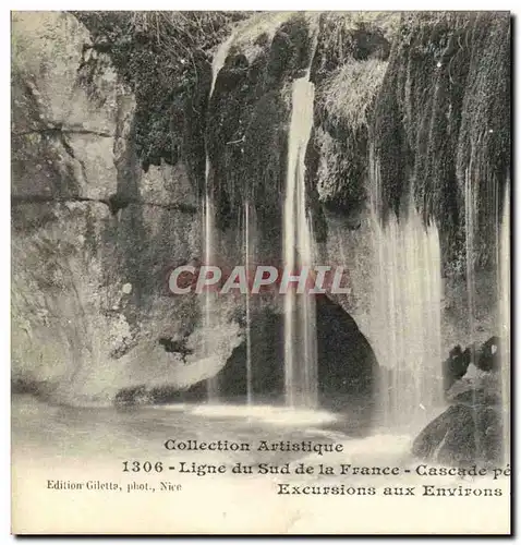 Ansichtskarte AK Ligne du Sud la France Cascade pertrifiante du Saut du Loup Excursions au Sud de Bice