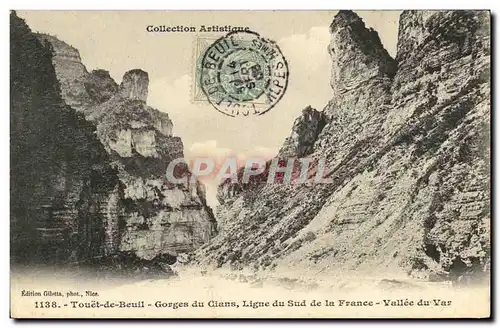 Ansichtskarte AK Touet de Beuil Gorges du Cians Ligne du Sud de la France Vallee du Var