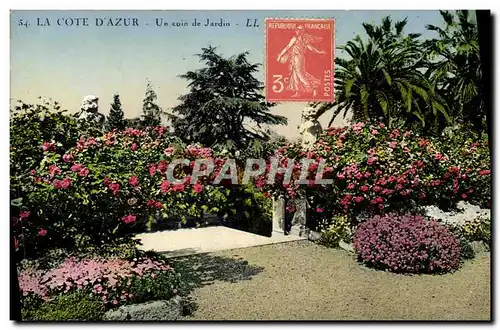 Cartes postales Cote d azur Un coin du jardin