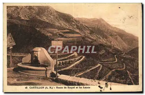 Cartes postales Castillon Route de Sospal et les Lacets