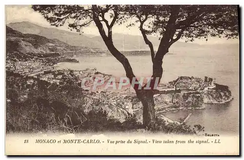 Cartes postales Monaco Vue Prise du Signal