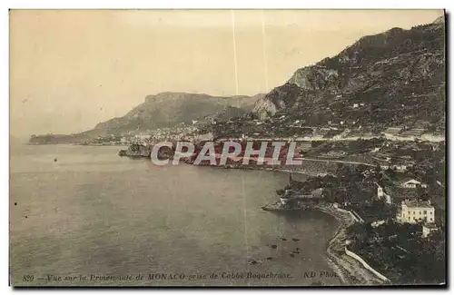 Cartes postales Monaco Vue de la principaute prise de Cabbe Roquebrune