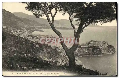 Cartes postales Monaco et Monte Carlo pres du Signal