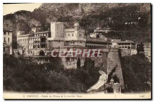 Ansichtskarte AK Monaco Palais du Prince et la Montee Major