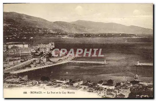 Cartes postales Monaco Le Port et le Cap Martin