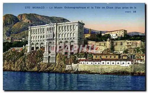 Cartes postales Monaco Le Musee Oceanographique et la Tete de Chien