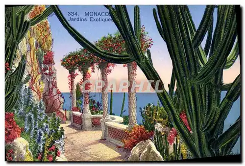 Cartes postales Monaco Jardins Exotiques