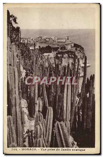 Cartes postales Monaco Vue prise du jardin exotique