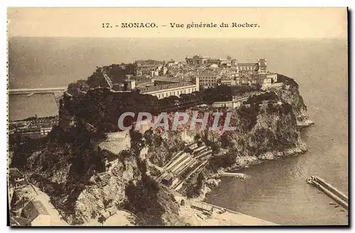 Cartes postales Monaco Vue Generale du Rocher