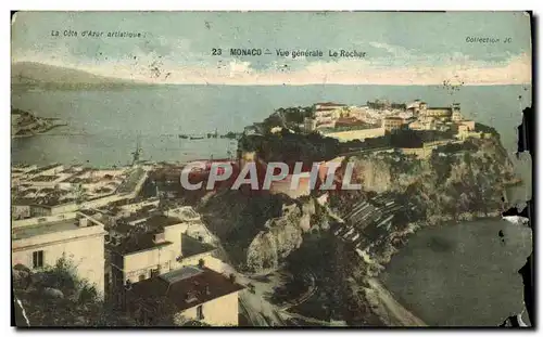 Cartes postales Monaco Vue Generale Le Rocher