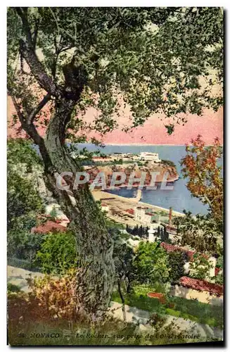 Cartes postales Monaco Le rocher Vue prise de l observatoire