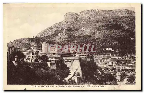Cartes postales Monaco Palais du Prince La Tete de Chien