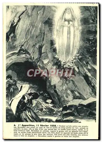 Ansichtskarte AK 1er Apparition 11 Fevrier 1858 Lourdes