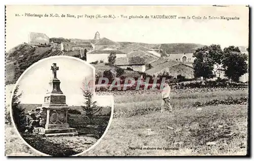 Cartes postales Pelerinage de Sion Par Praye Vue Generale de Vaudemont avec la croix de Ste Marguerite