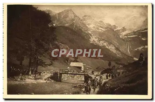 Cartes postales Gavarnie Le Gave au pont de Brioule