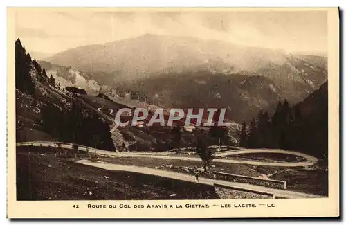Ansichtskarte AK Route du Col des Aravis a la Giettaz Les Lacets