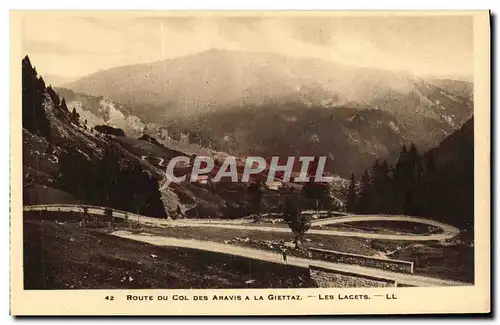 Cartes postales Route du Col des Aravis a la Giettaz Les Lacets