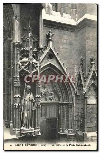 Cartes postales Saint Severin La niche et la Porte Saint Severin