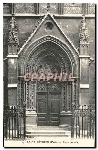 Cartes postales Saint Severin Porte centrale Paris