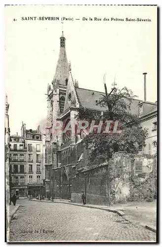Cartes postales Saint Severin de la Rue des Pretres Saint Severin Paris