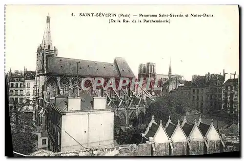 Cartes postales Saint Severin Panorama Saint Severin et Notre Dame