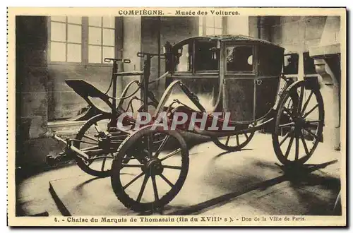 Cartes postales Chaise du Marquis de Thomassin Don de la ville de Paris Compiegne Musee des voitures