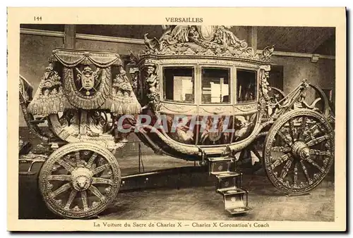 Cartes postales Versailles La Voiture du Sacre de Charles X