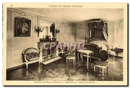 Cartes postales Palais du Grand Trianon Chambre de Marie Antoinette