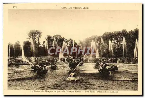 Cartes postales Parc de Versailles Le Bassin du Dragon un jour de grandes Eaux