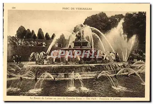 Cartes postales Parc de Versailles Le bassin de Latone un jour de grandes eaux