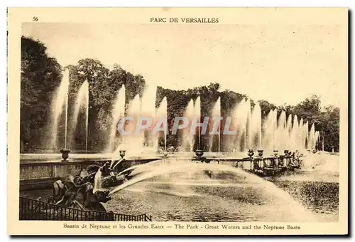 Cartes postales Parc de Versailles Bassin de Neptune et les grandes eaux