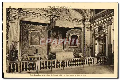 Cartes postales Palais de Versailles Chambre a coucher de Louis XlV