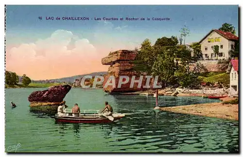 Cartes postales Lac de Chaillexon Les Courbes et rocher de la Casquette